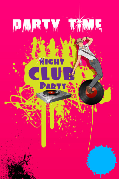 Club Party Poster - Vector, afbeelding