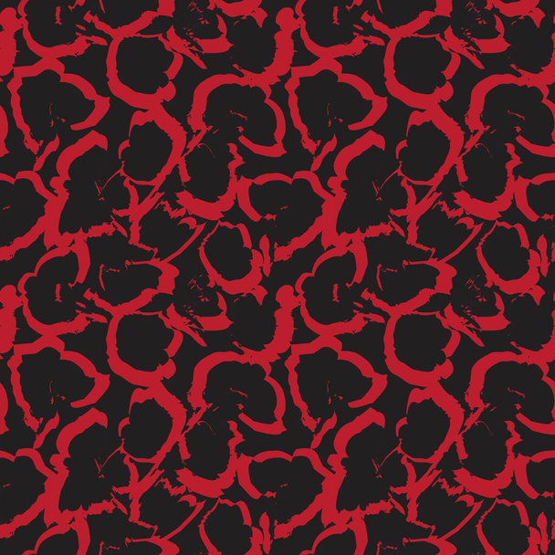 Rode penseelstreken patroon achtergrond geschikt voor mode prints, graphics, achtergronden - Vector, afbeelding