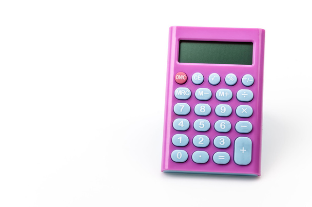 Calculator op wit - Foto, afbeelding