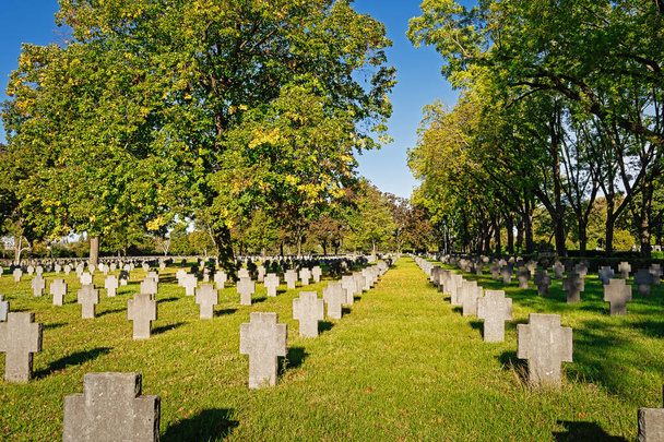 Tumba de guerra, cementerio de palabras Segunda guerra en Zentralfriedhof en Viena - Foto, Imagen