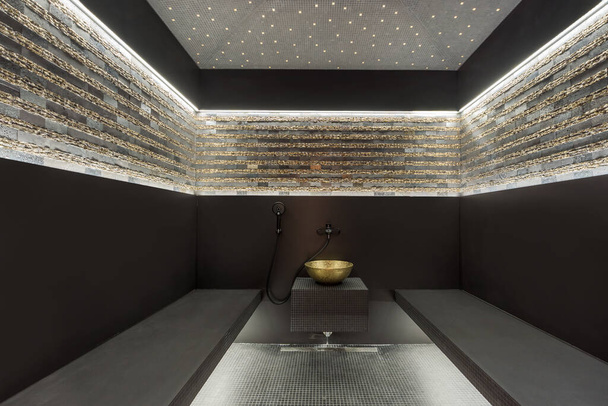 Hamam - turkish bath & spa. Modern interior design with the effect of the starry sky. - Photo, image