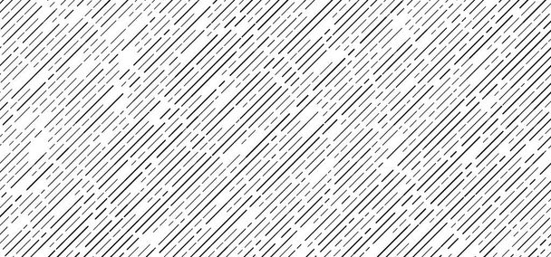 Abstrakte, nahtlose schwarze Strich-Linien diagonales Muster auf weißem Hintergrund. Vektorillustration - Vektor, Bild