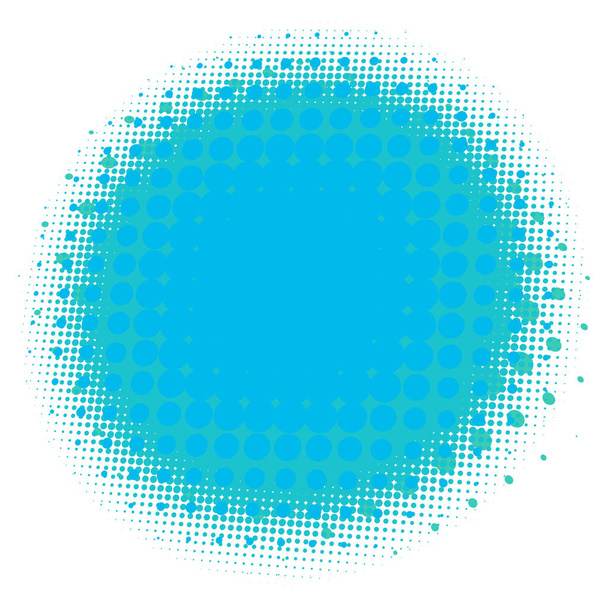 Comic ink splatter colorful halftone vector pattern,texture design element.Circles,dots, screentone illustration.Freckle, stipple-stippling and speckles illustration.Pointillist-pointillism vector art - Wektor, obraz
