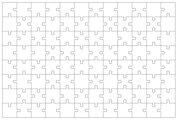 Transparentes Puzzle aus 96 Teilen. Vektorillustration. - Vektor, Bild