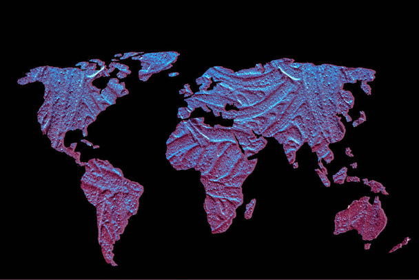 Tracciato approssimativamente la mappa del mondo come concetti di business globali - Foto, immagini