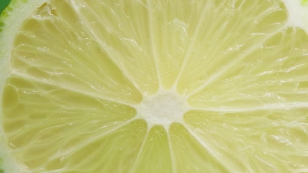 Lime slice. Macro . The heart of a citrus fruit. - Footage, Video