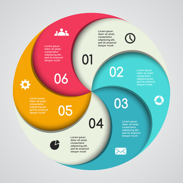 Modern vector info graphic for business project - Wektor, obraz