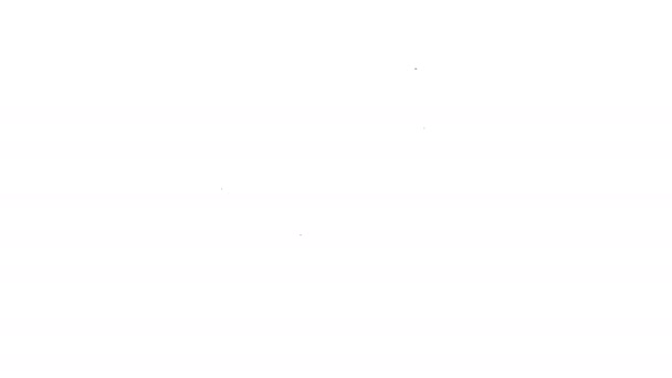 Línea negra Icono de megáfono aislado sobre fondo blanco. Firma del portavoz. Animación gráfica de vídeo 4K - Imágenes, Vídeo