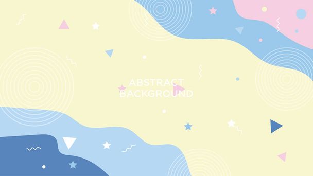 astratto sfondo memphis con morbido blu e rosa pastello vettoriale illustrazione - Vettoriali, immagini