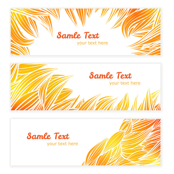 Vector set of three banners - Vector, Image