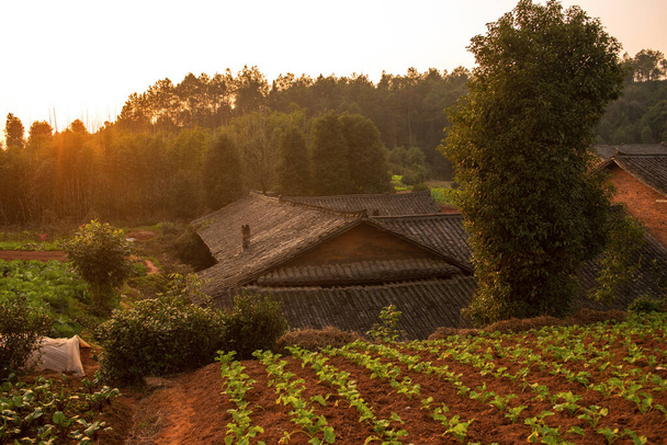 Αγροτικό τοπίο στη νοτιοδυτική Κίνα - Φωτογραφία, εικόνα