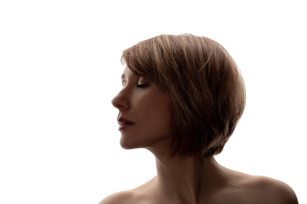 face contouring skin rejuvenation mature woman - Fotografie, Obrázek