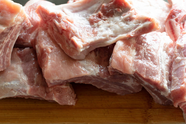A closeup shot of chopped meat - Фото, изображение