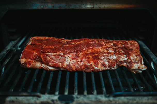 Un gros plan d'un délicieux steak de bœuf - Photo, image