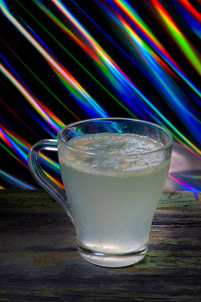 Lähikuva Kuva limonadi kulmassa taulukon Bar värikäs elävä tausta - Valokuva, kuva