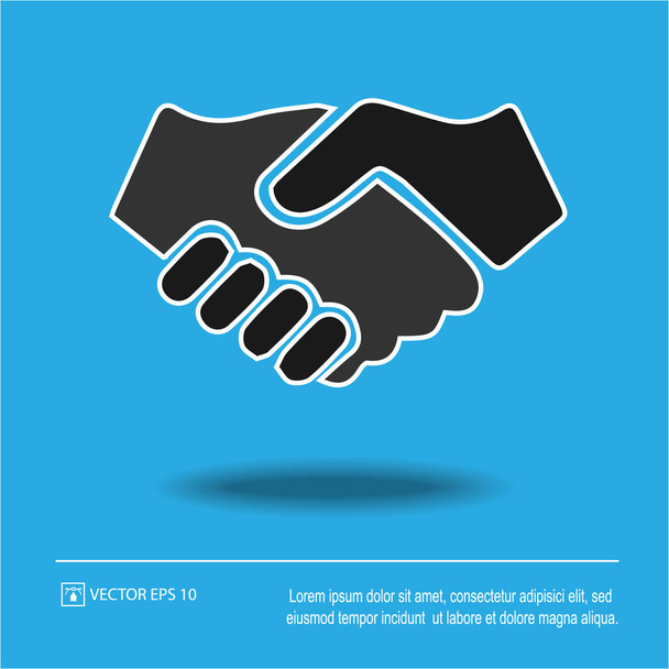 Partnership vector. Handshake icon eps 10. Hands shaking. Businessman deal agreement sign symbol. - Vector, Image