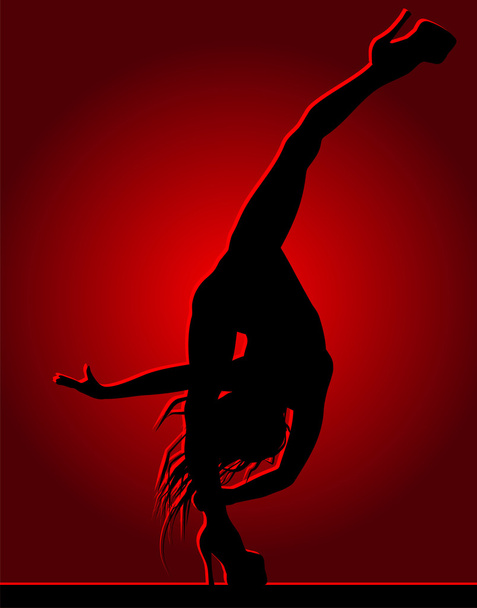 Гнучка Танцююча дівчина
 - Вектор, зображення
