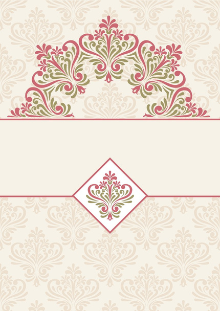 Floral greeting card. - Vetor, Imagem