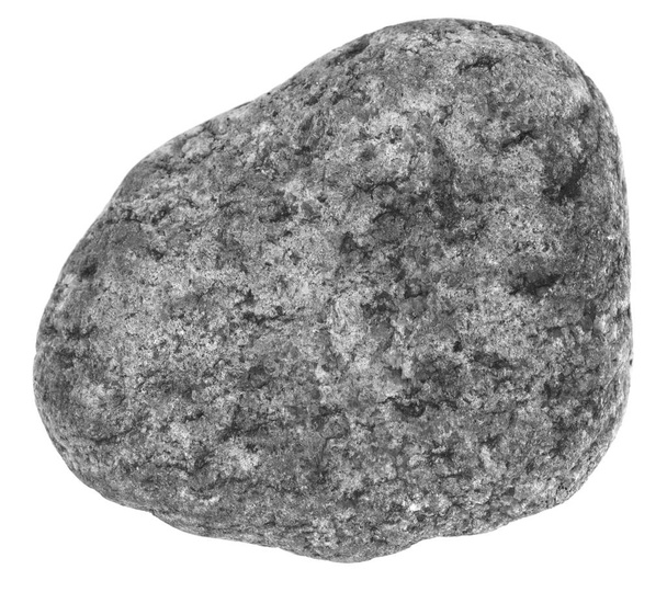 Naturalny duży kamień, bruk odizolowany na białym tle. kamienie do kąpieli i saun - Zdjęcie, obraz