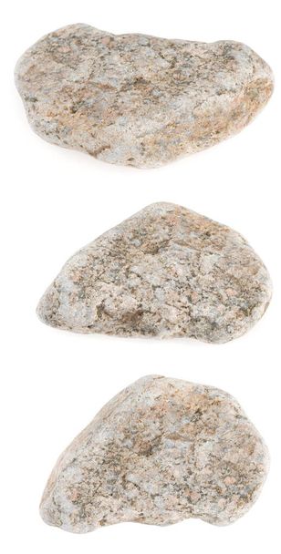 Luonnollinen suuri kivi, mukulakivi eristetty valkoisella pohjalla. kivet kylpyjä ja saunoja varten - Valokuva, kuva