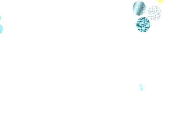 Hellgrüner Vektorhintergrund mit Blasen. Abstrakte Illustration mit farbigen Blasen im Naturstil. Design für Poster, Banner von Webseiten. - Vektor, Bild