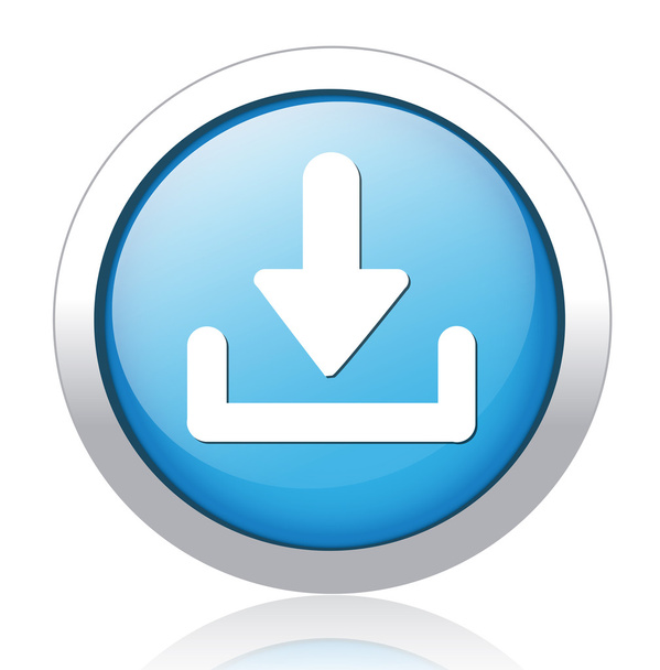 Download silver blue button design - Vector, imagen