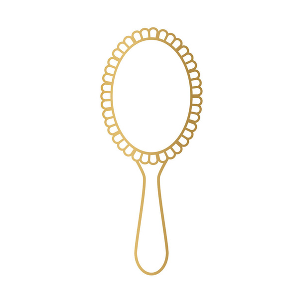 golden mirror icon- vector illustration - Vector, Image
