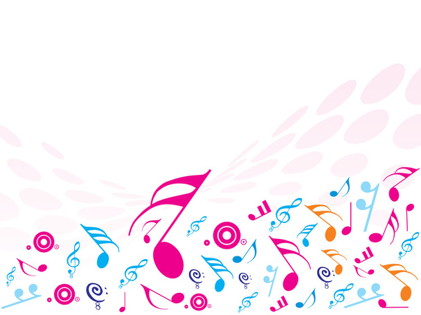 Vector illustration of Musical Notes. ideal for background! - Vector, Image