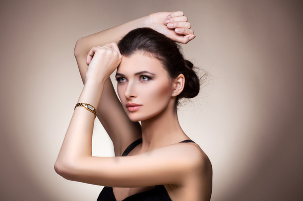 Woman in exclusive jewelry watch - Photo, Image