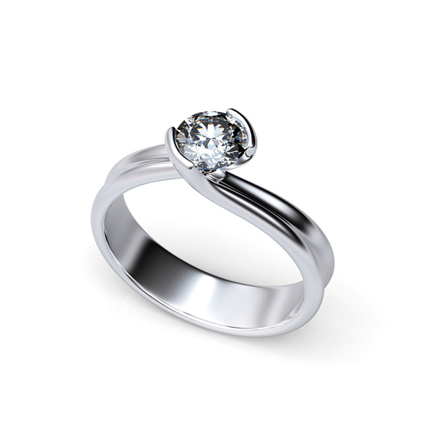 diamantový snubní prsten - Fotografie, Obrázek