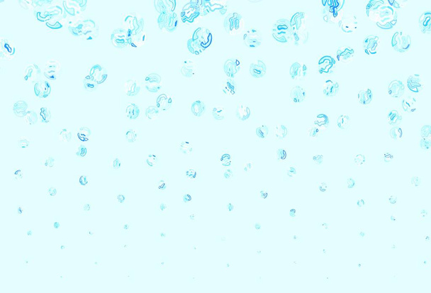 Light BLUE vector backdrop with dots. Blurred bubbles on abstract background with colorful gradient. Pattern for beautiful websites. - Vector, Image