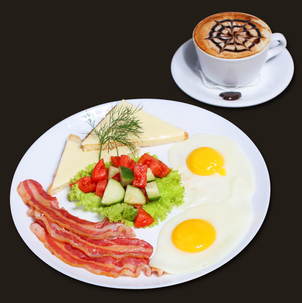 slaninu a vejce k snídani - Fotografie, Obrázek
