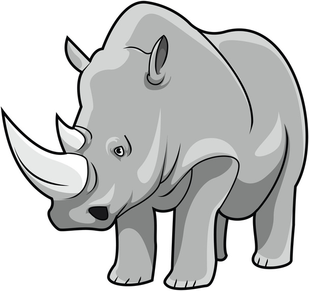 Rhino - Διάνυσμα, εικόνα