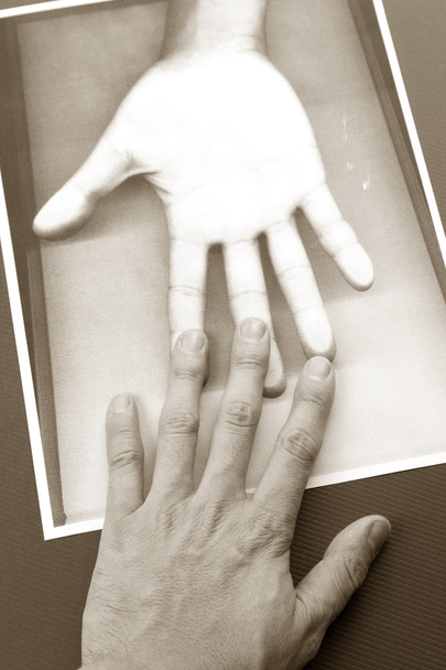 Fotokopie der Hand - Foto, Bild
