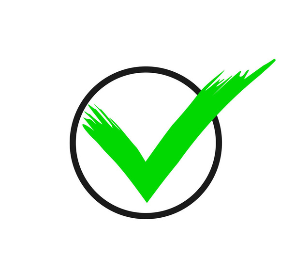 Check mark icon vector on white background - Vector, Image