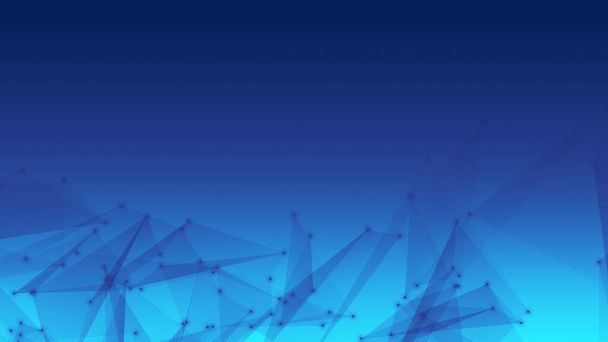 Abstract technology and science polygonal space low poly background Tone blue with connecting dots and lines. - Photo, Image