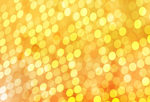 Patrón vectorial amarillo claro con esferas. Ilustración abstracta con burbujas de colores en estilo natural. Patrón para texturas de fondos de pantalla. - Vector, imagen