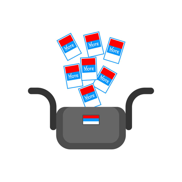 Vote in Russia. Russian Voting Symbols Ballot pape - Vector, Image