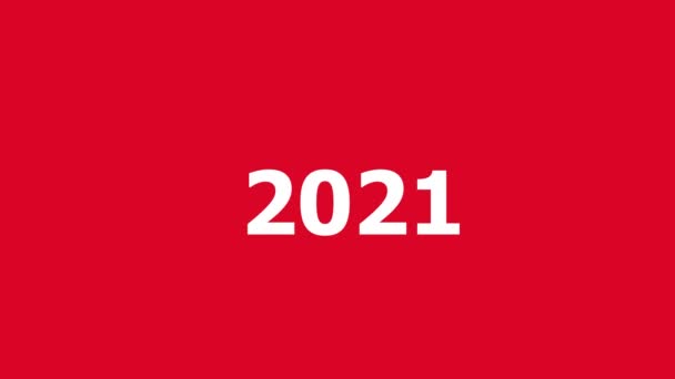 Yeni yıl 2021. Merkezde 2021 numara var. Canlandırma - Video, Çekim