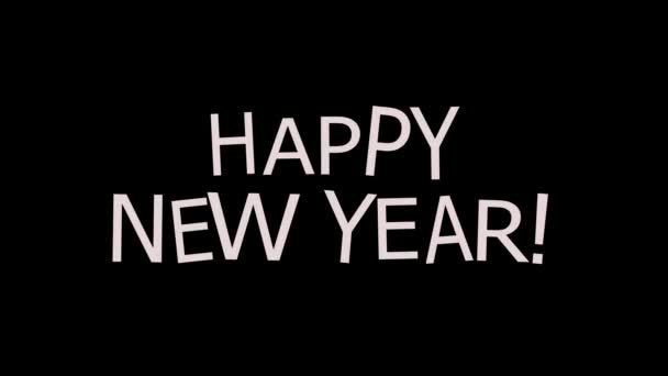 暗い背景に幸せな新年。アニメーション - 映像、動画