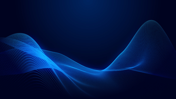 Puntino blu onda luce schermo gradiente texture sfondo. Tecnologia astratta ai big data sfondo digitale. rendering 3d. - Foto, immagini