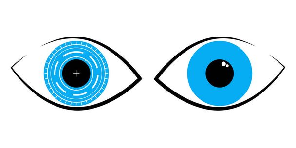 Logo vektoru pro Mezinárodní den oftalmologie Světový den zraku každoročně ukazuje význam oftalmologie pro lidské zdraví. Všechny prvky jsou izolovány. - Vektor, obrázek