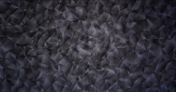 4K looping donkergrijze video met veelhoekige vormen. - Video