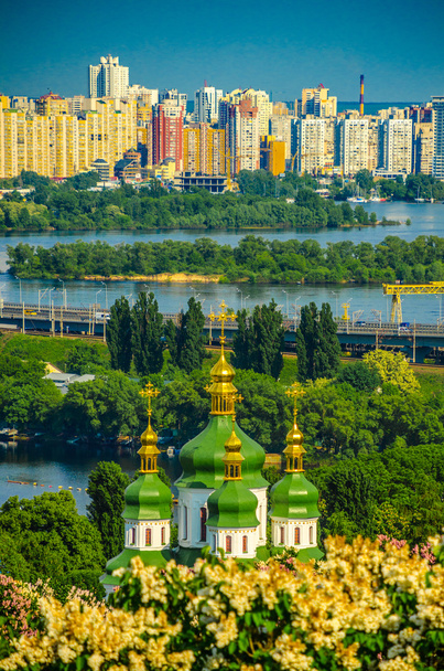 krzaki bzu z klasztoru Wydubicki w Kijowie - Zdjęcie, obraz