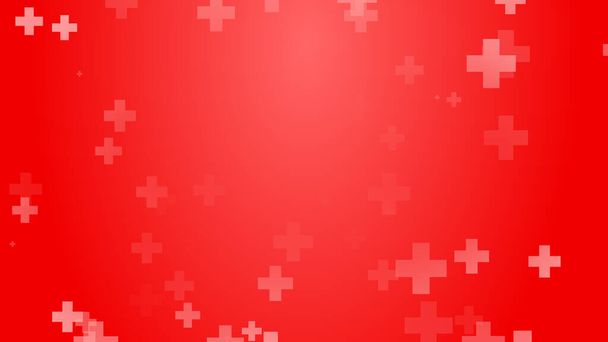 Medical health red cross pattern background. Abstract healthcare for World Blood Donor Day. - Photo, Image