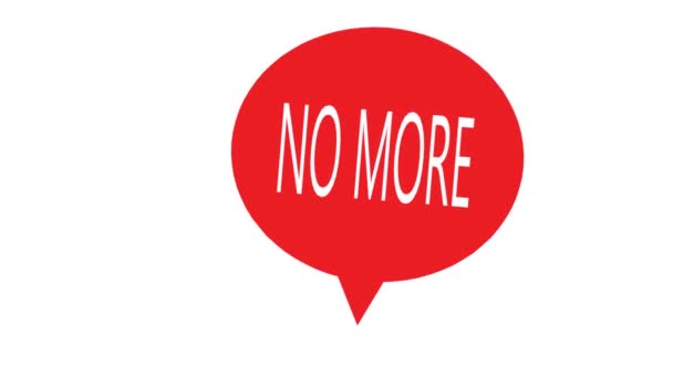 Plakat NO MEHR. Animationsbanner mit Aufschrift, Slogan. - Filmmaterial, Video
