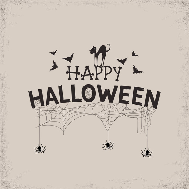 Happy Halloween Text Banner. Vector illustration - Vektor, kép