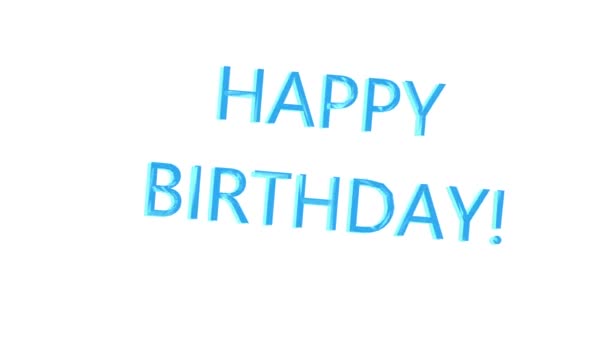 Feliz cumpleaños de animación. Celebración. Letras coloreadas - Imágenes, Vídeo