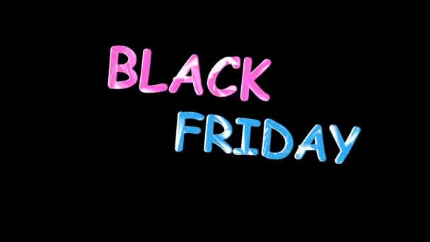 Black Friday venda adesivo. Grande banner de desconto. Animação - Filmagem, Vídeo