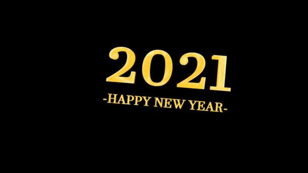 Ano Novo 2021. 2021 números no centro. Animação - Filmagem, Vídeo